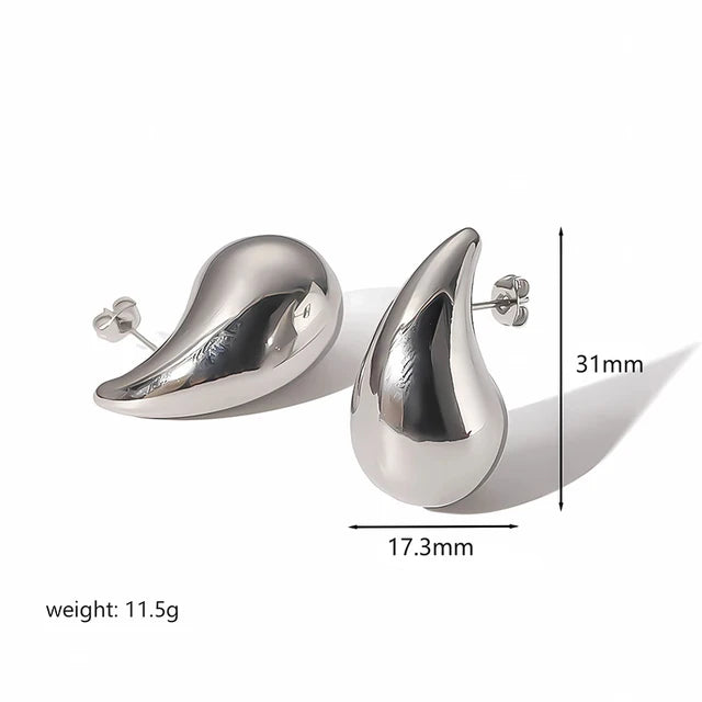 2-delige set trendy goudkleurige waterdruppel oorbellen